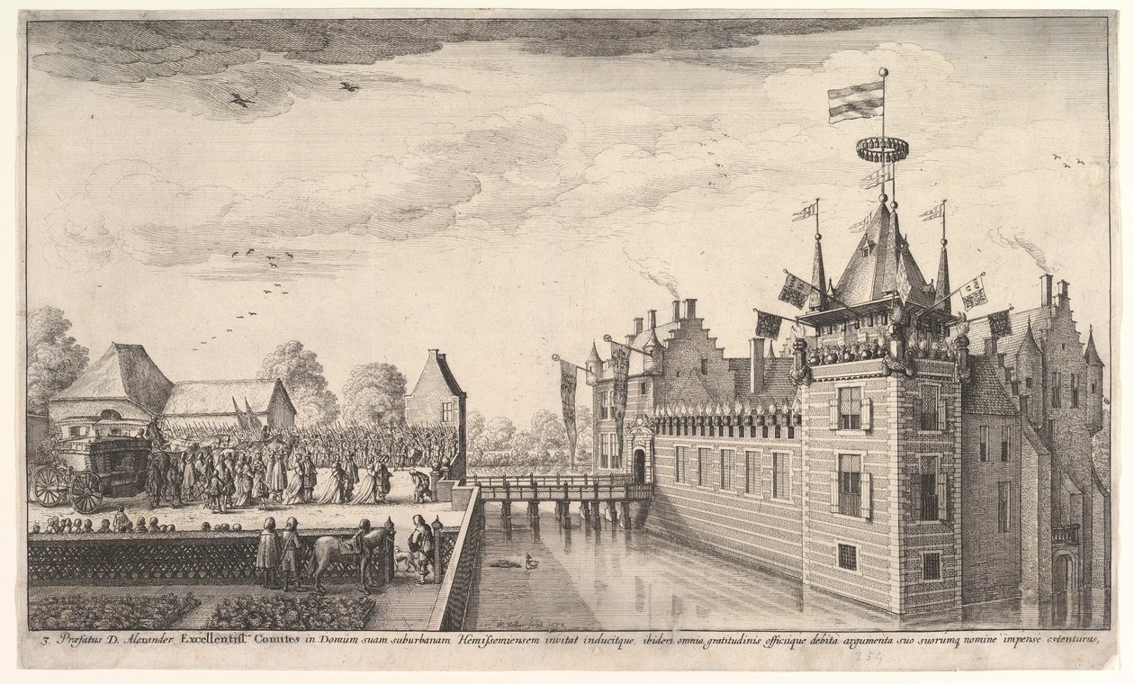 Besøk hos A. Roelants, 1650. av Wenceslaus Hollar