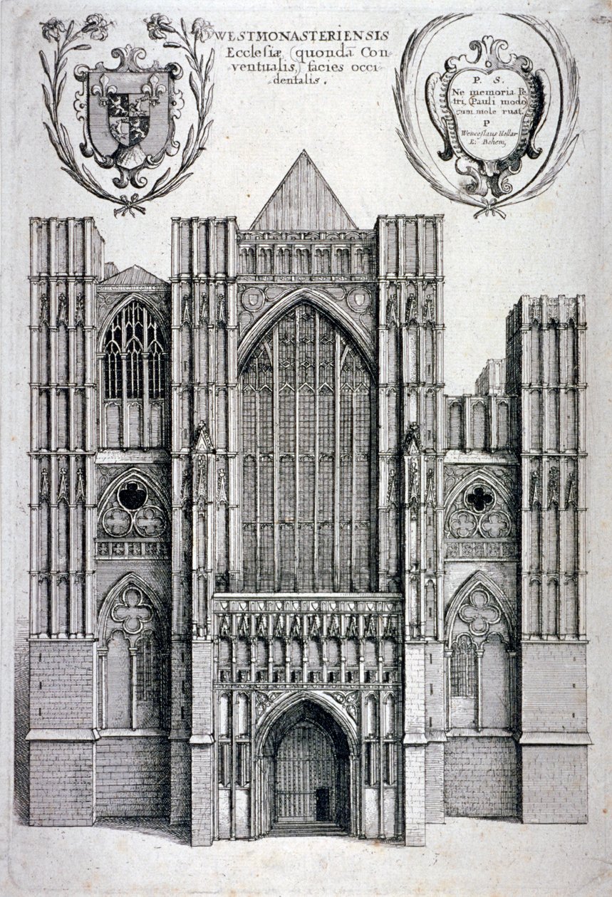 Westminster Abbey, London, c1650 av Wenceslaus Hollar