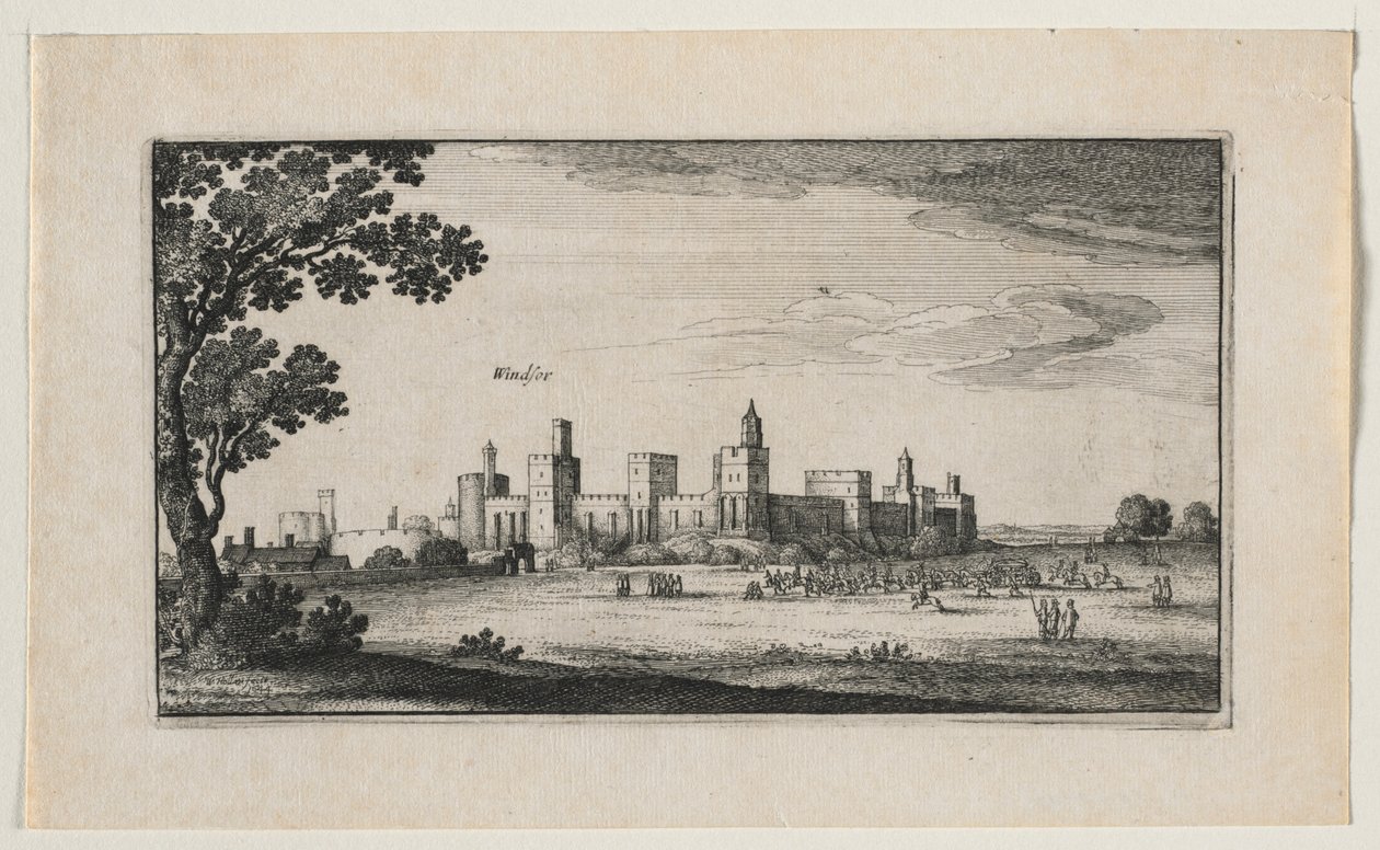 Windsor Castle fra sørøst, 1644. av Wenceslaus Hollar