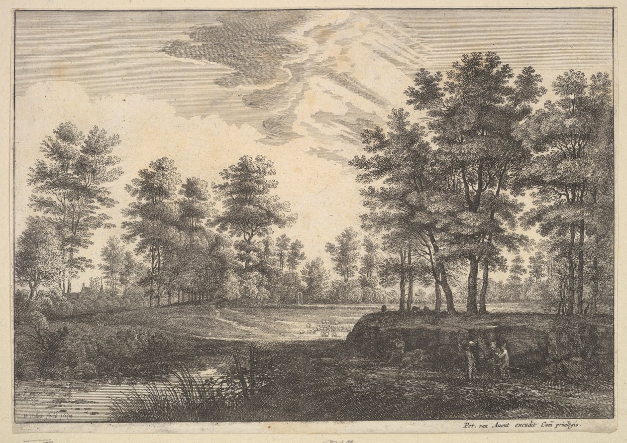 Skoglandskap, 1644. av Wenceslaus Hollar