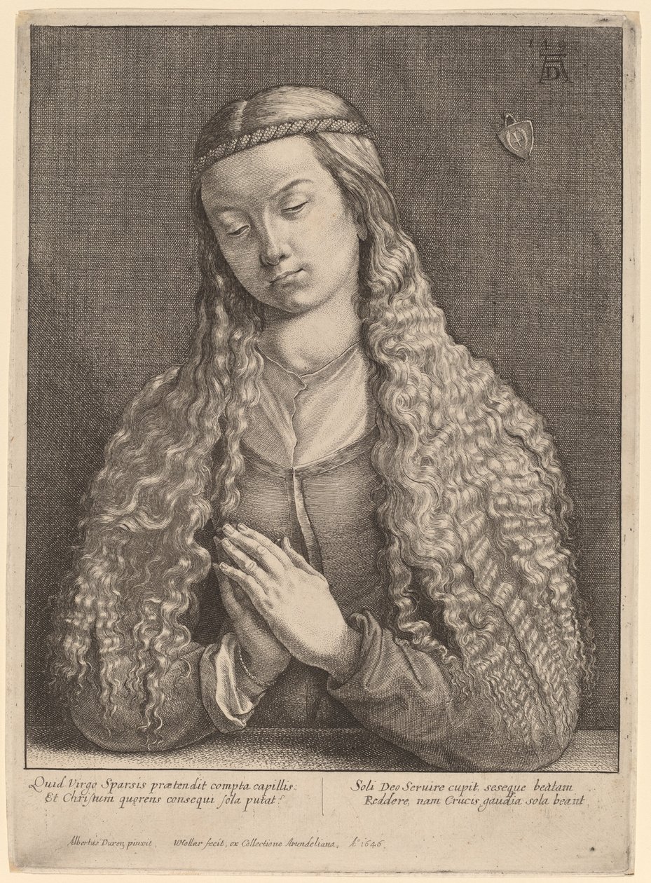 Katharine Furlegerin av Wenceslaus Hollar after Albrecht Dürer