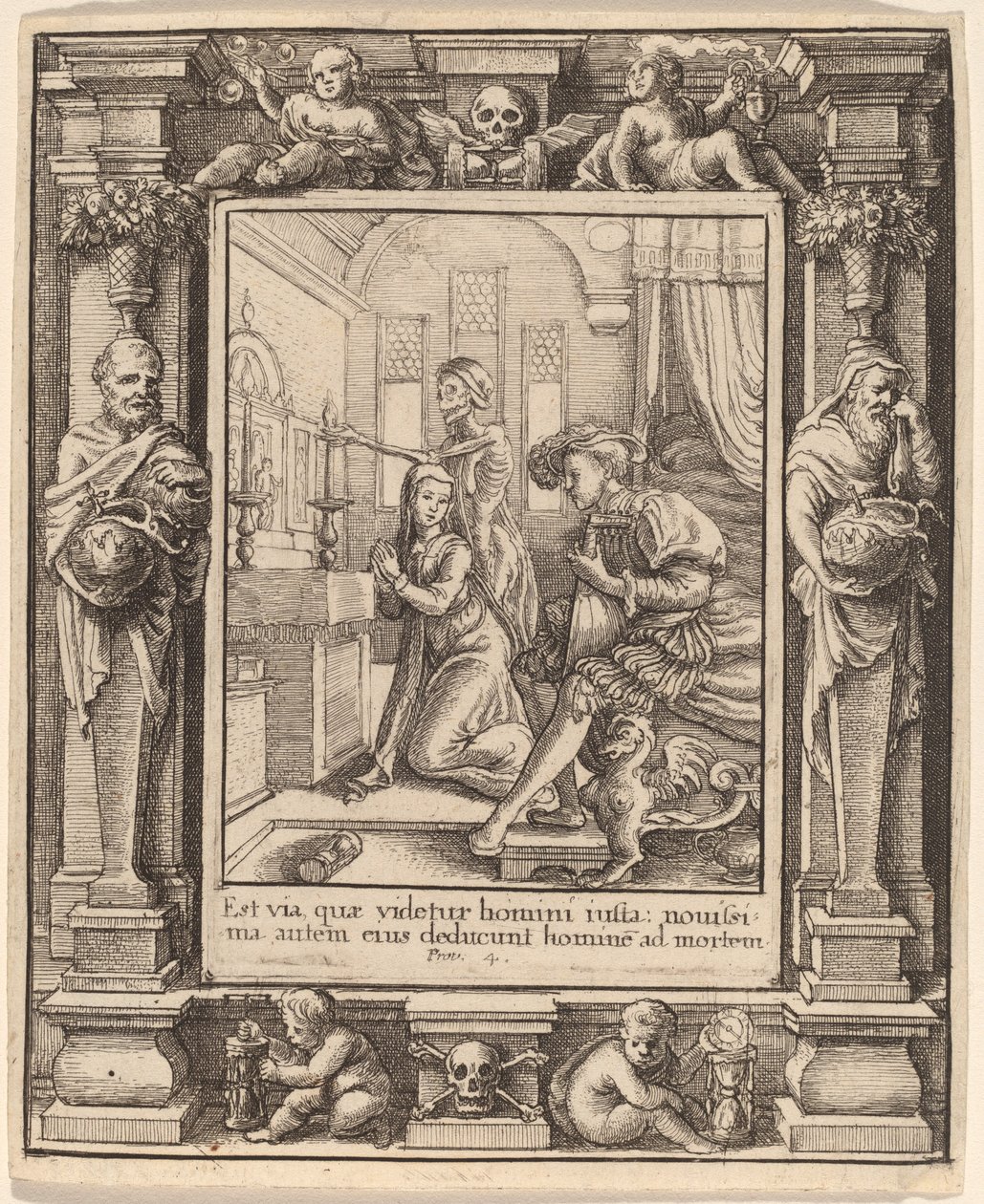 Nonne av Wenceslaus Hollar after Hans Holbein the Younger after Abraham van Diepenbeeck