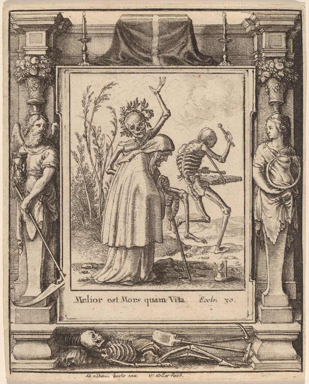Gammel dame av Wenceslaus Hollar after Hans Holbein the Younger after Abraham van Diepenbeeck