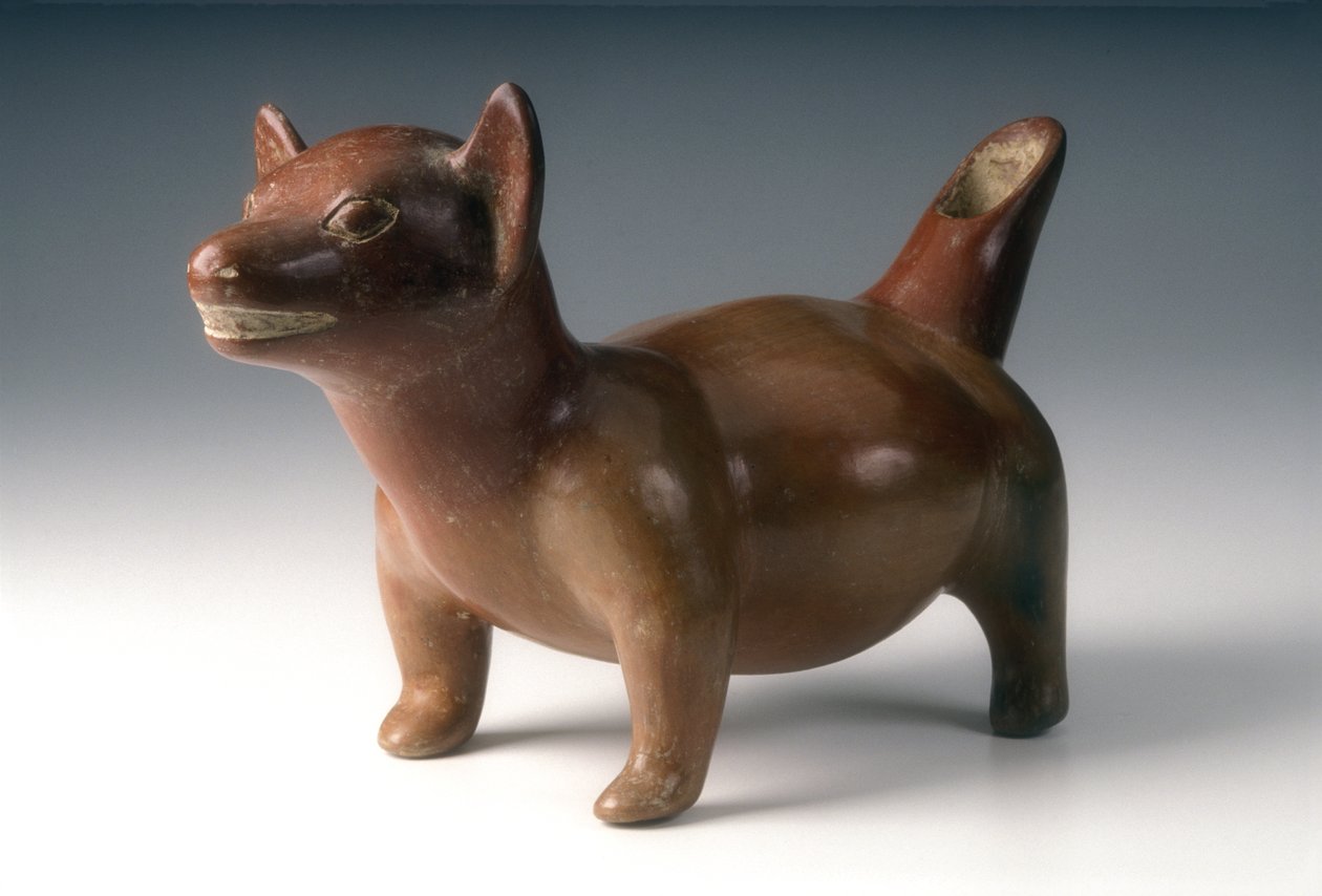 Dog Effigy Vessel, c.200 B.C.E.-300 C.E. (keramikk) av West Mexican