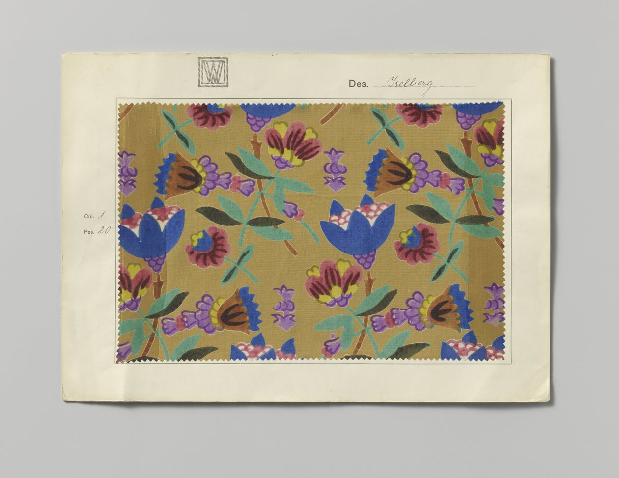 Stål med trykt side, design Iselberg av Wiener Werkstätte