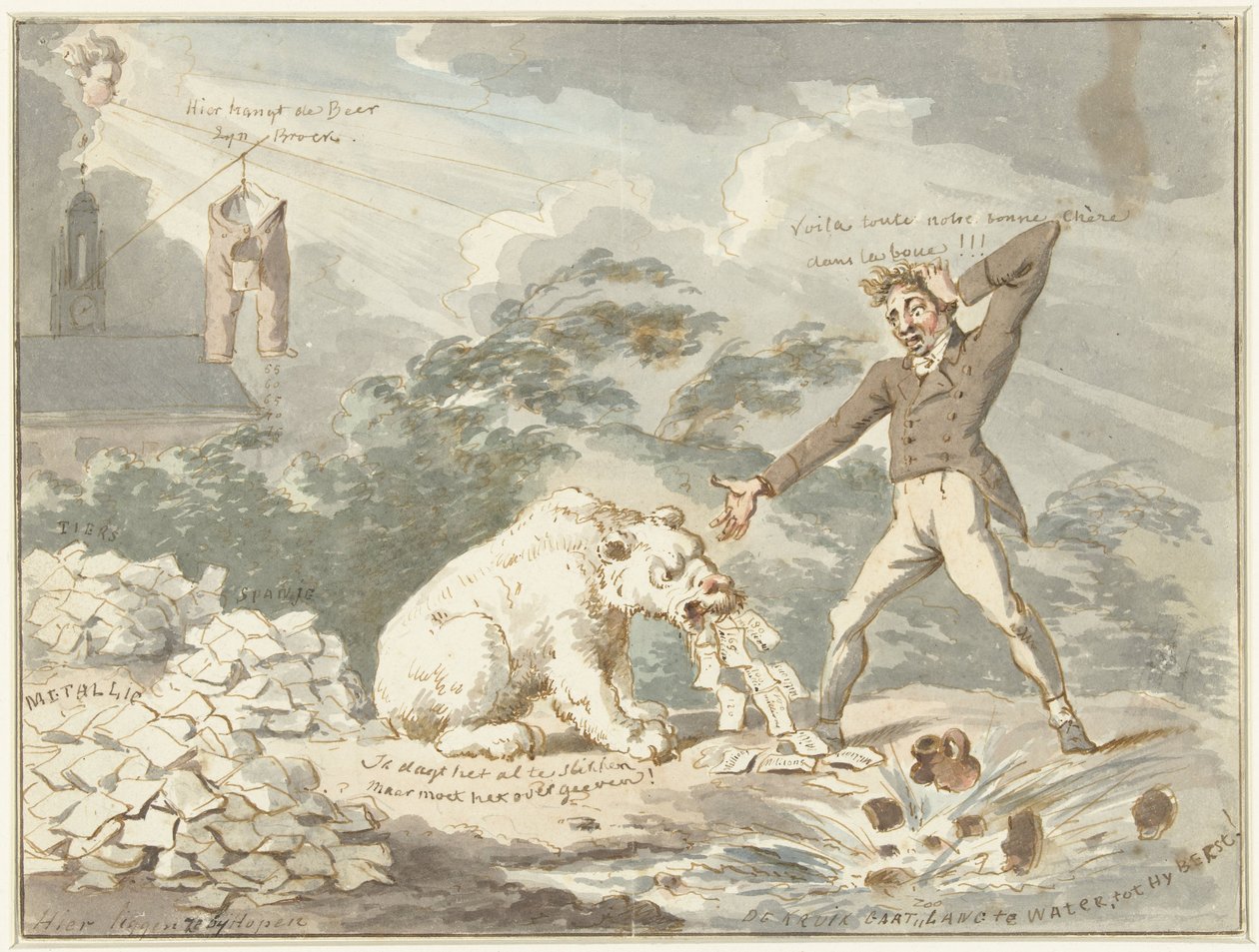 En økonomisk debakel av Wijnand Esser (attributed to)
