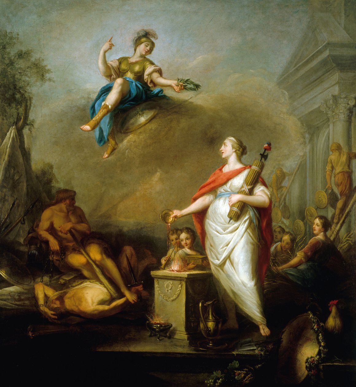 Allegori om revolusjonen i 1789, 1796. av Wilbault