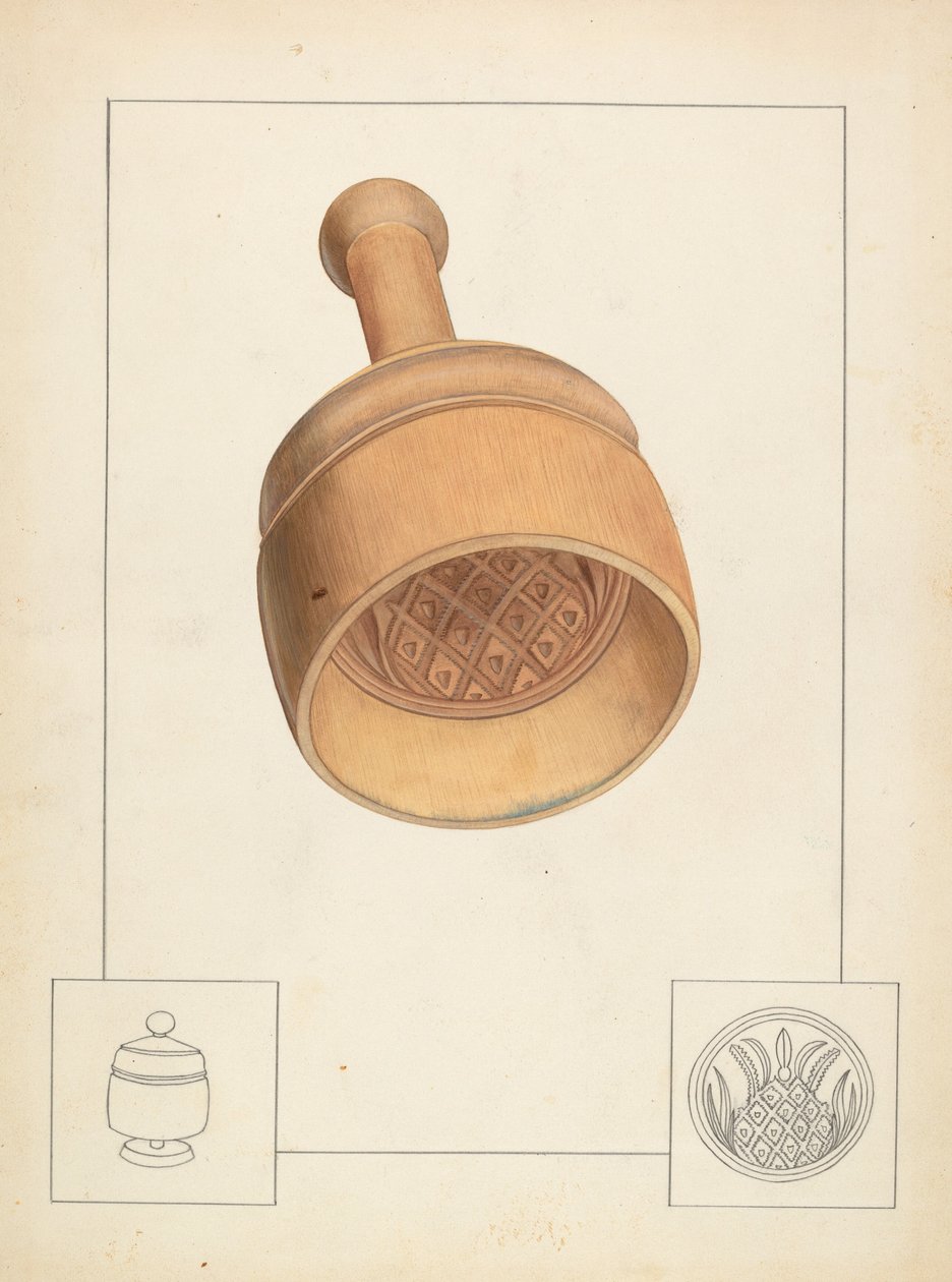 Smørform, ca. 1937. av Wilbur M Rice