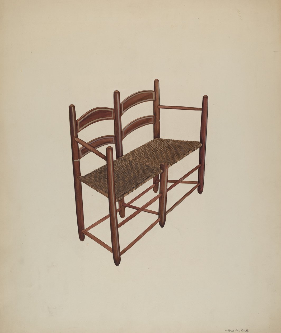 Oksevognstol, ca. 1939. av Wilbur M Rice