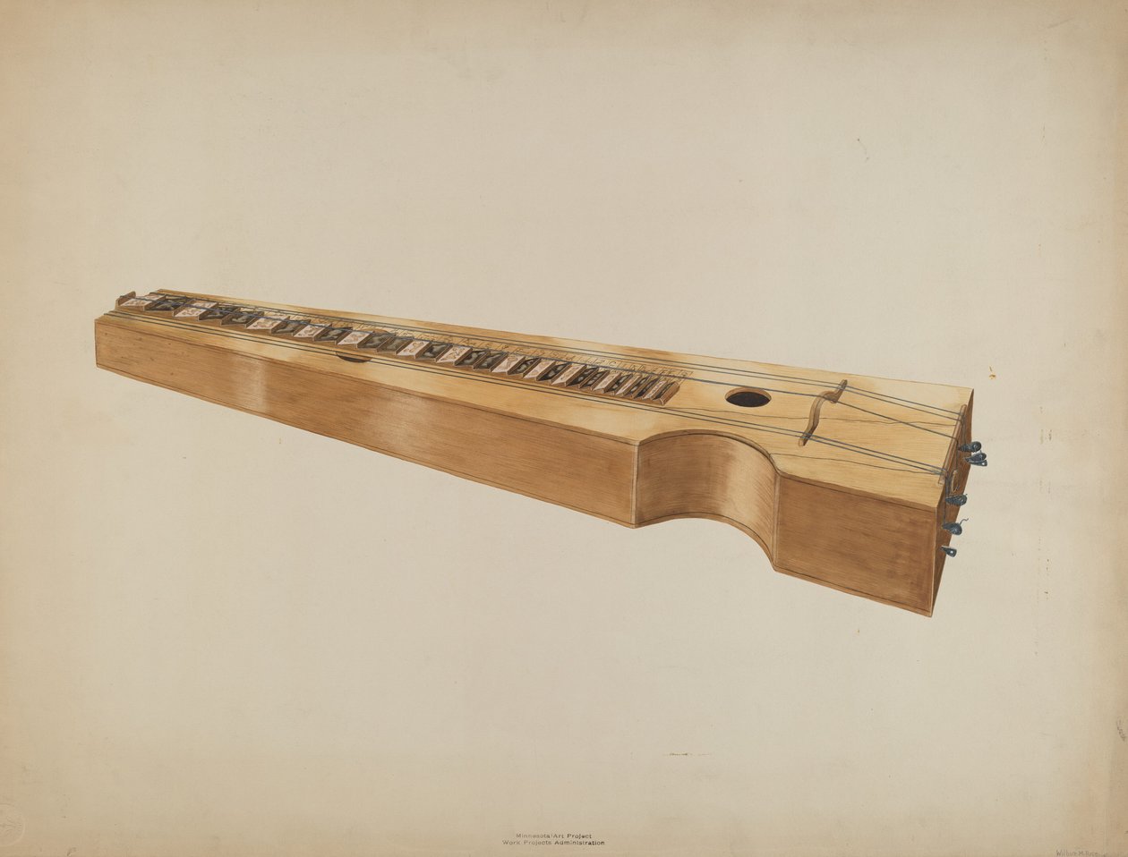 Psalmodicon, ca. 1937. av Wilbur M Rice