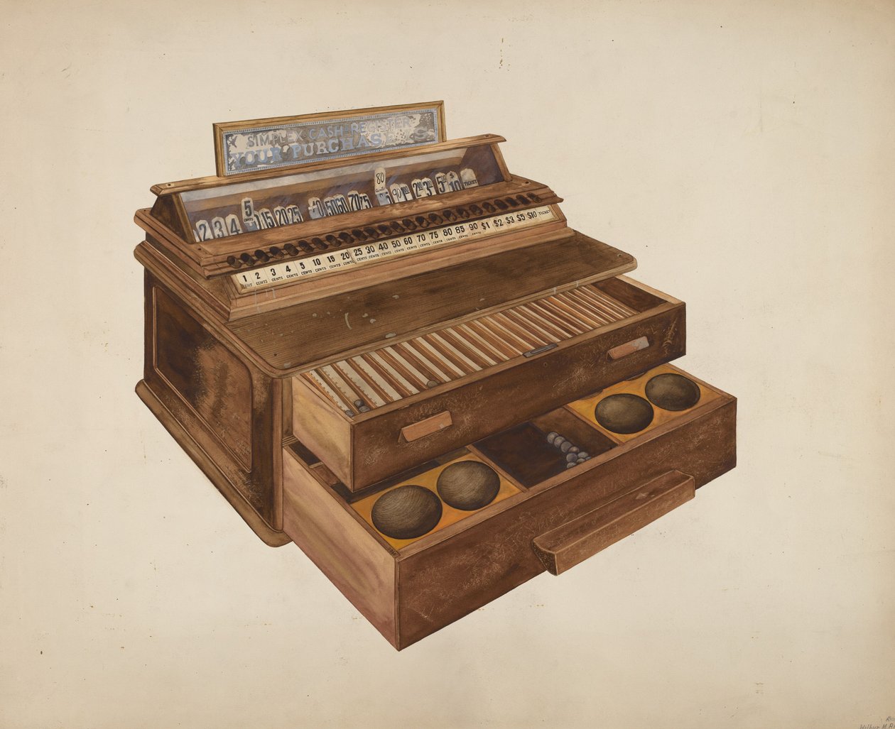 Trekasseapparat, ca. 1942. av Wilbur M Rice