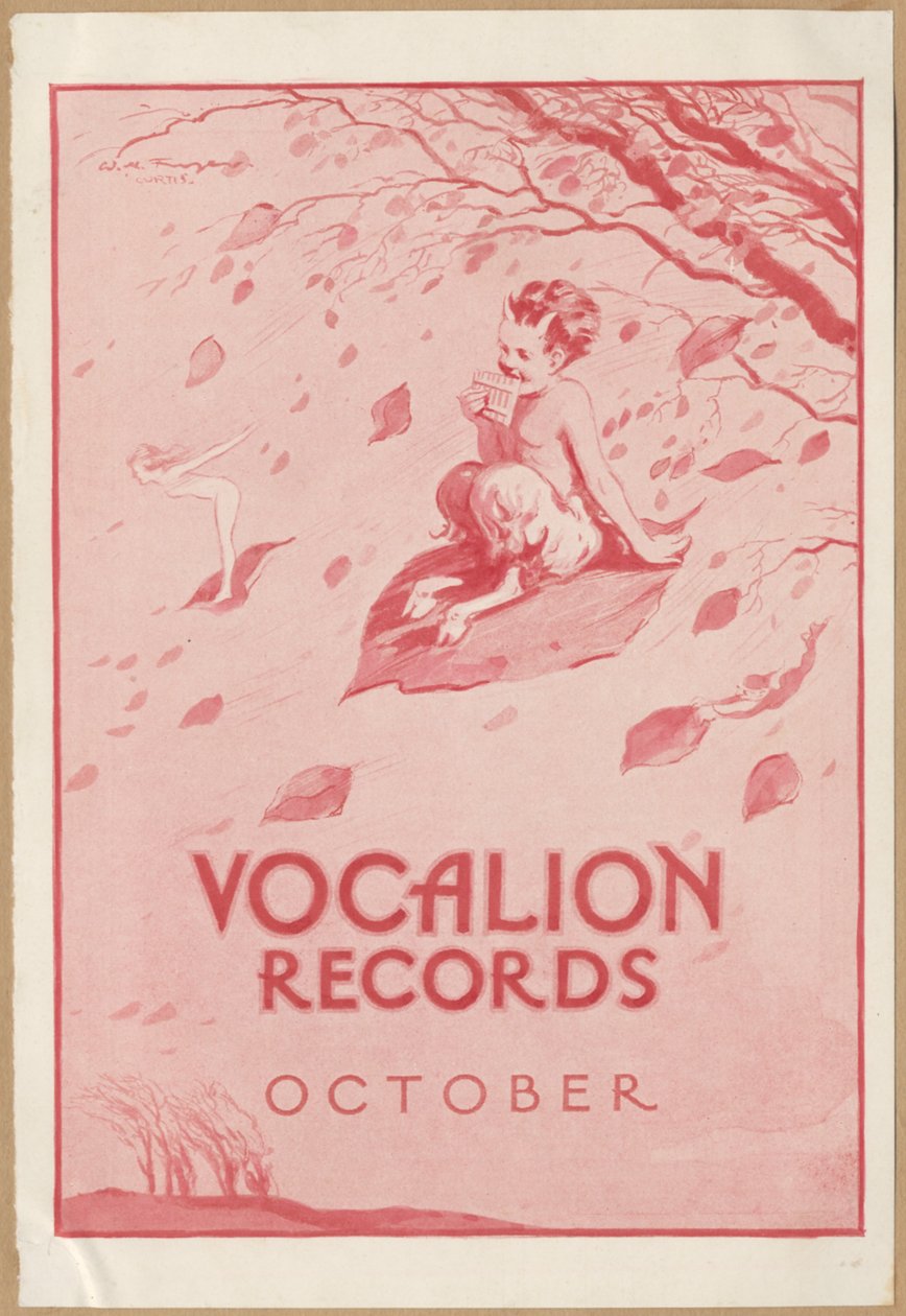 Vocalion Records Bulletin, 1920-tallet av Wilfred Fryer, Curtis Advertising Agency