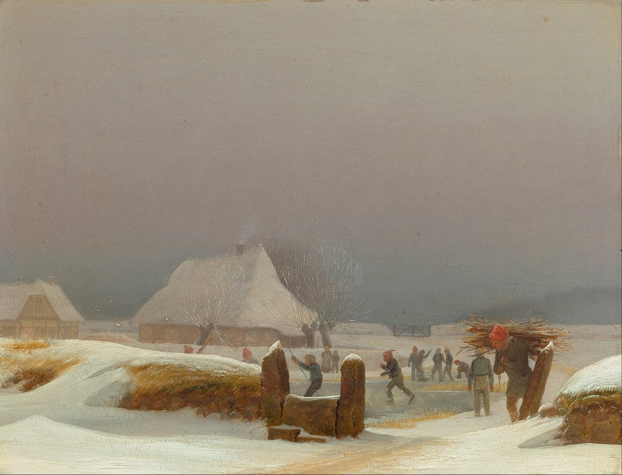 Vinterlandskap fra Fyn. av Wilhelm Bendz