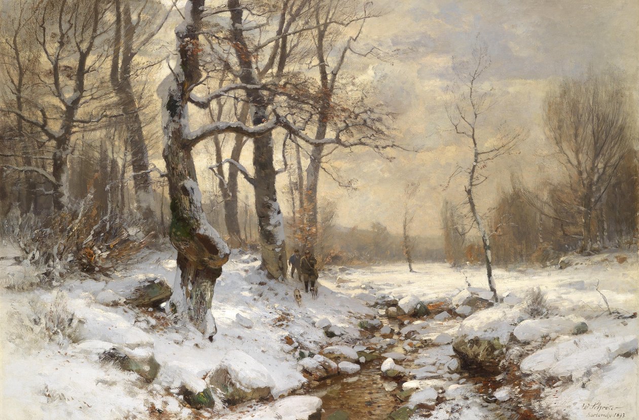 Jeger i vinterskogen av Wilhelm Schröter