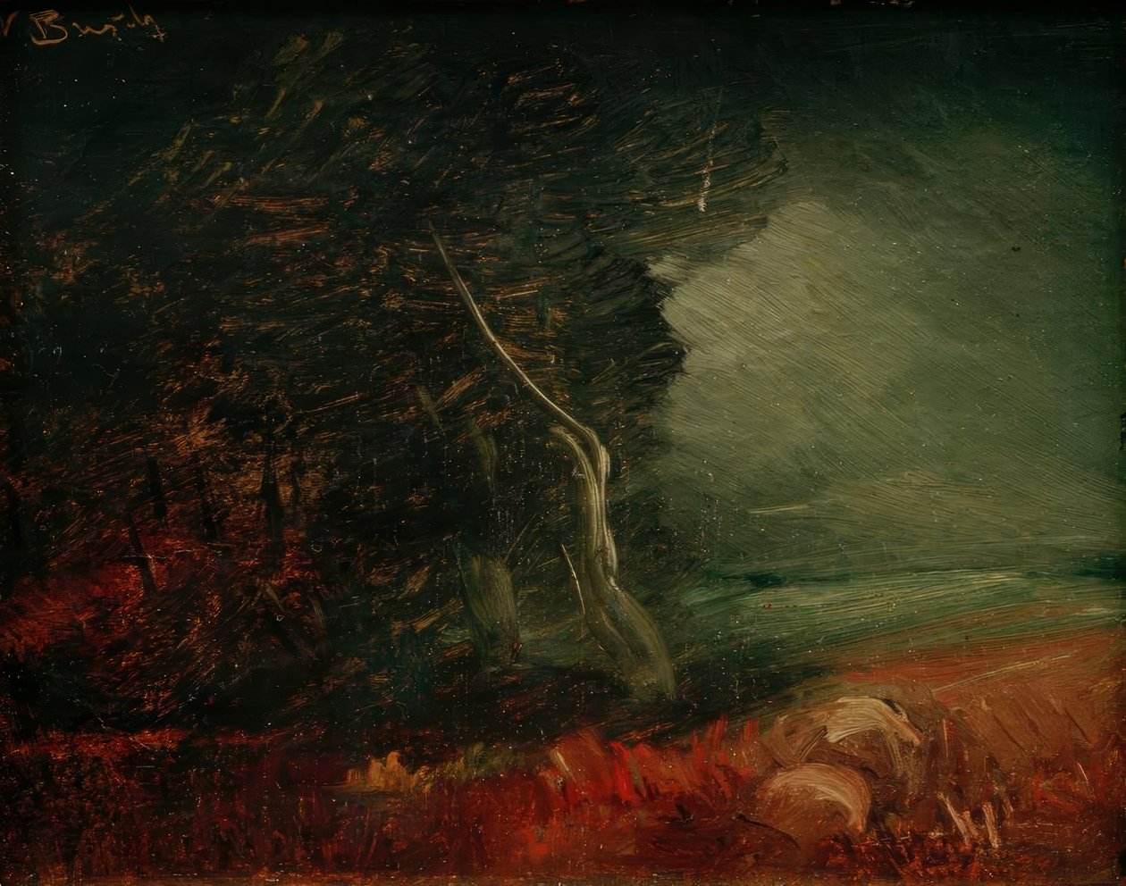 Dyster skogkant (potetbrann) av Wilhelm Busch