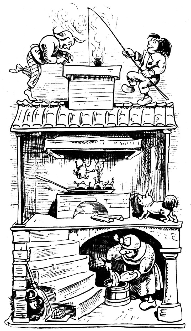 The Widows House Second Trick, 1865. av Wilhelm Busch
