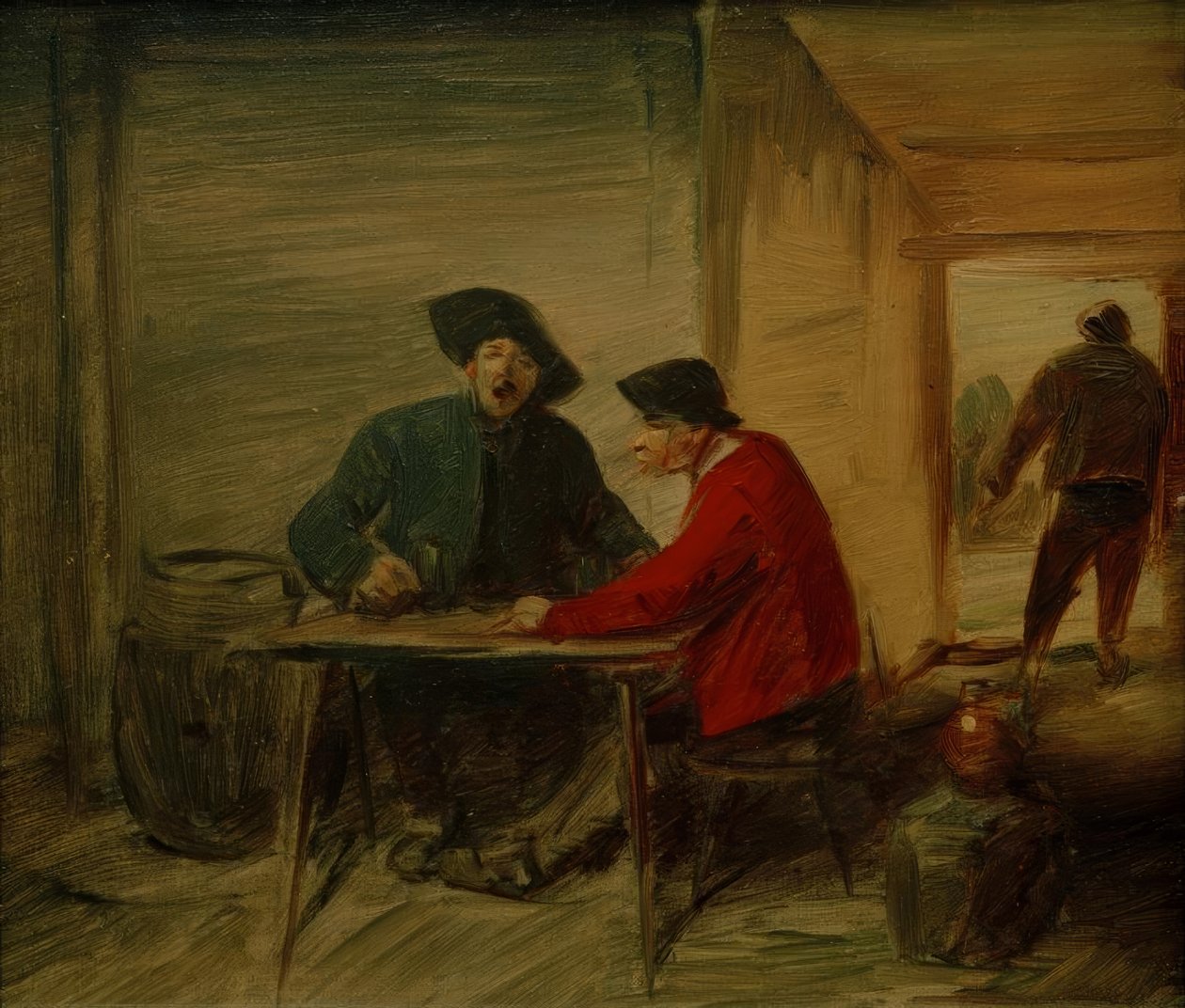 Utskjæring av bønder i tavernaen av Wilhelm Busch