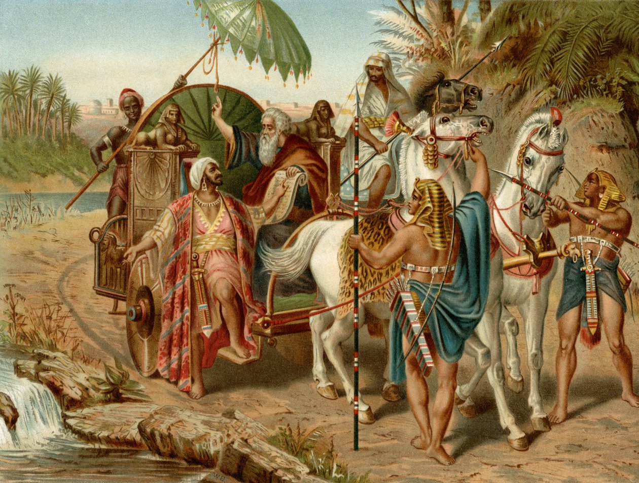 Filip døpte evnukken (farge litho) av Wilhelm Ebbinghaus