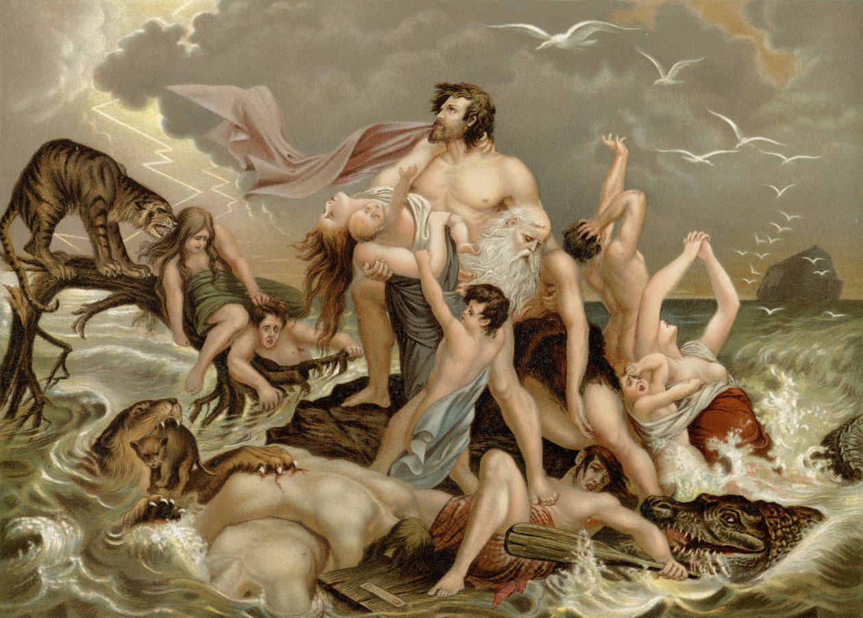 Flommen (farge litho) av Wilhelm Ebbinghaus