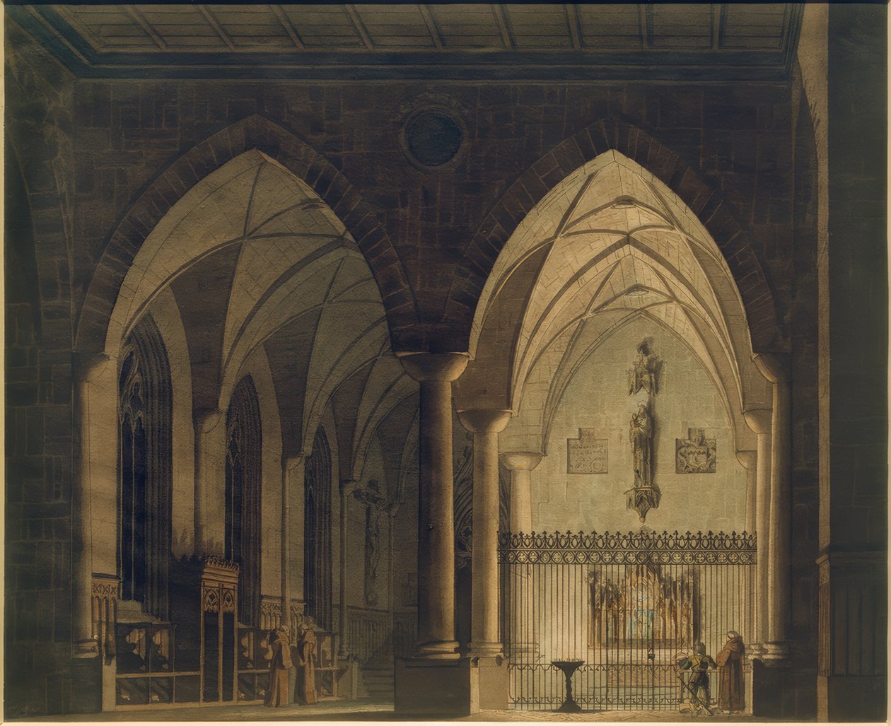 Gotisk kirkeinteriør av Wilhelm Gail