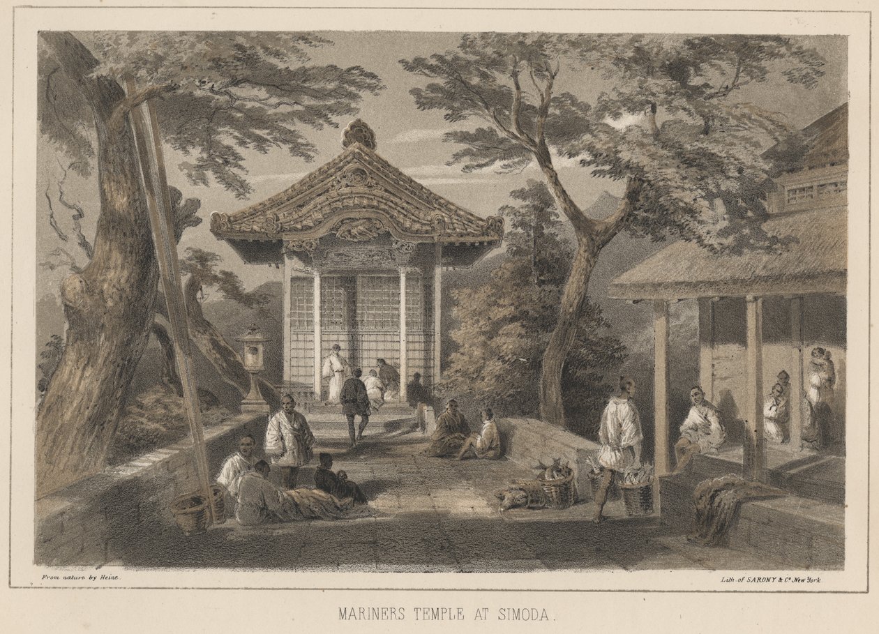 Mariners Temple i Simoda, 1855 av Wilhelm Joseph Heine