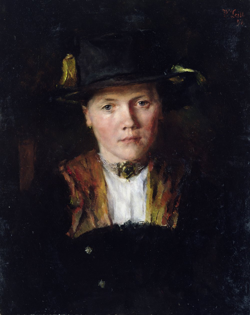 En bayersk jente, 1897 av Wilhelm Maria Hubertus Leibl