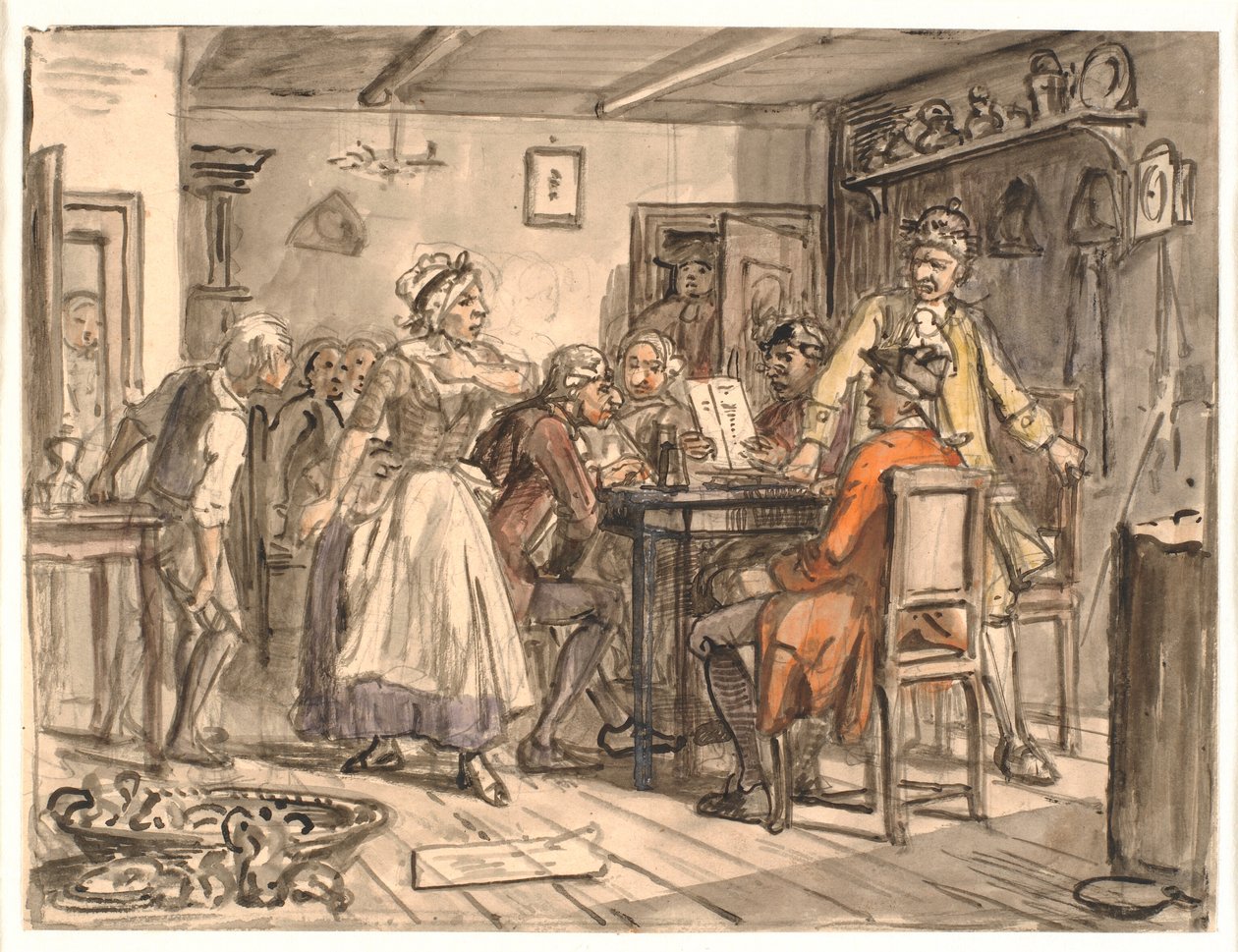 "Collegium Politicum". (Den politiske pitcher) av Wilhelm Marstrand