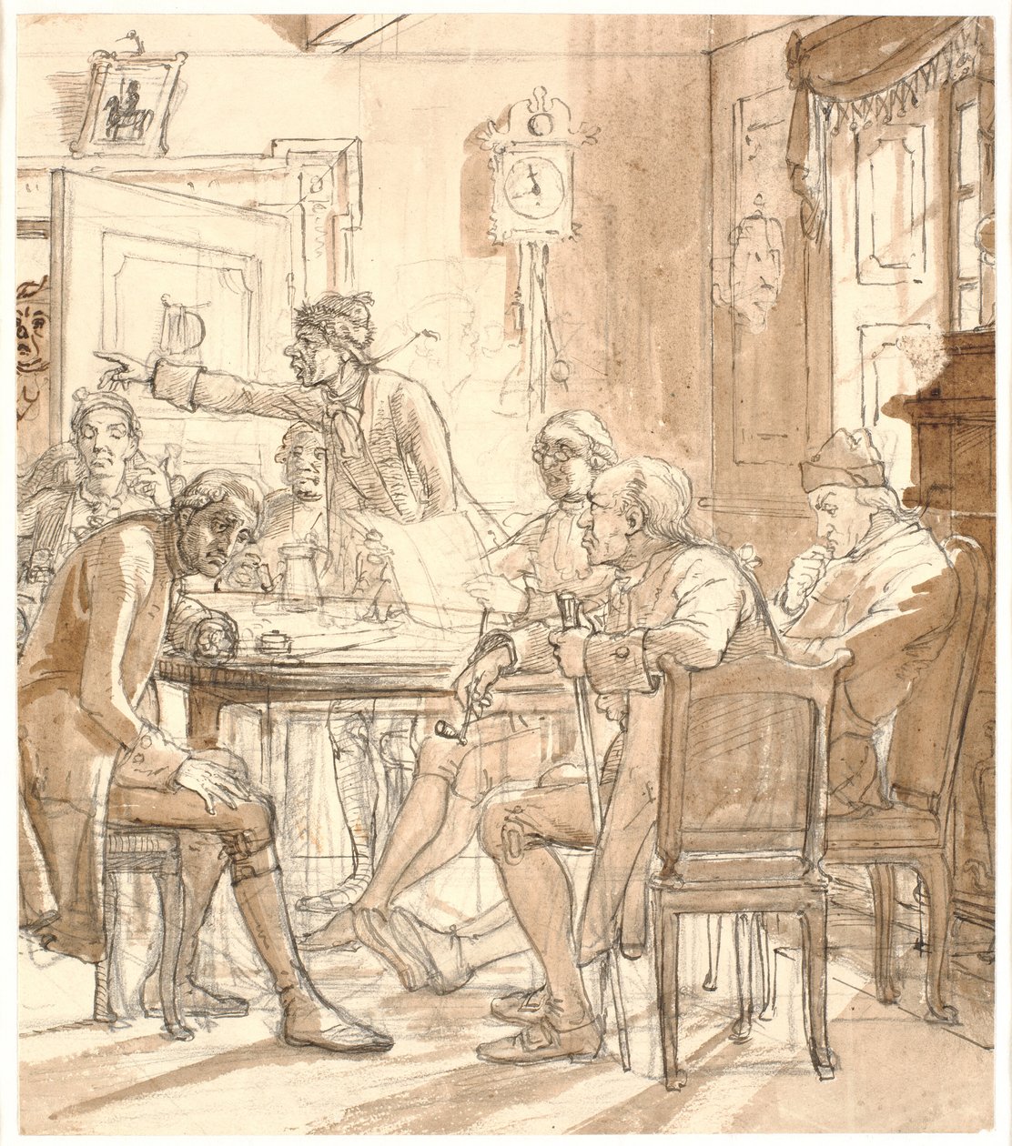 "Collegium Politicum". (Den politiske pitcher) av Wilhelm Marstrand