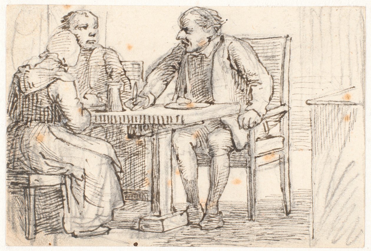 Et avbrudd i bøndenes måltid av Wilhelm Marstrand