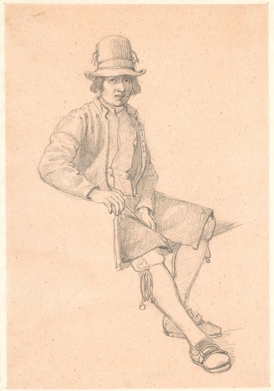 Sittende ung dalmann av Wilhelm Marstrand