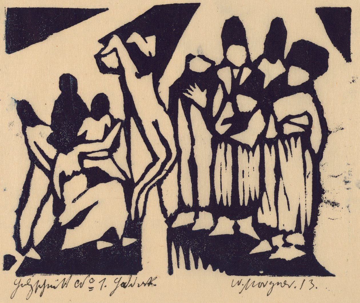 Korsfestelse I av Wilhelm Morgner
