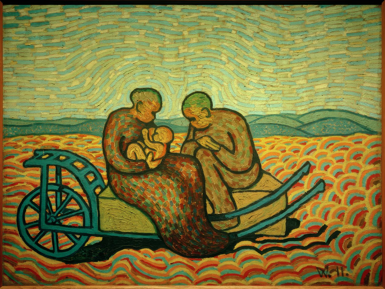 Familie på vogna av Wilhelm Morgner