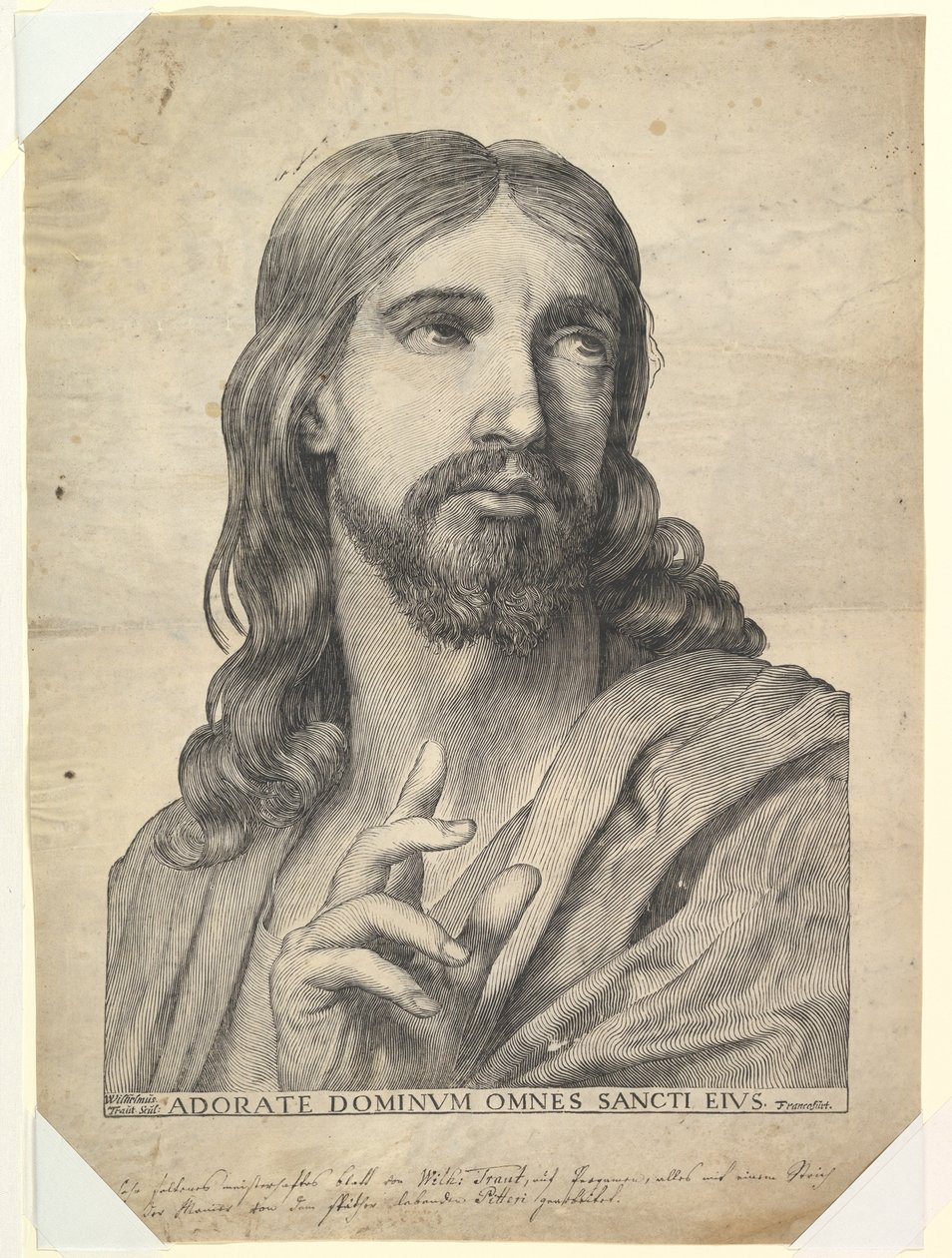 Byste av Kristus velsignelse, 1600-tallet. av Wilhelm Traut