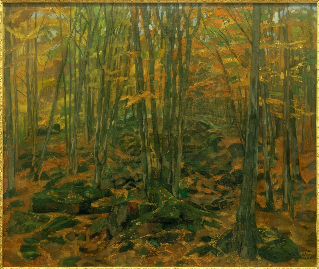 Steinblokker i Odenwald av Wilhelm Trübner