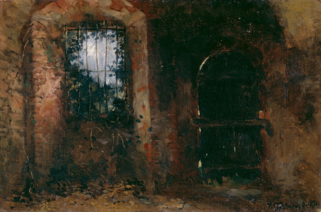 Kjellervindu i Heidelberg slott av Wilhelm Trübner