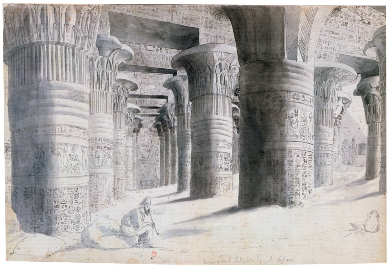 'Portico of Esuch, Egypt', 1822 av Wilkinson