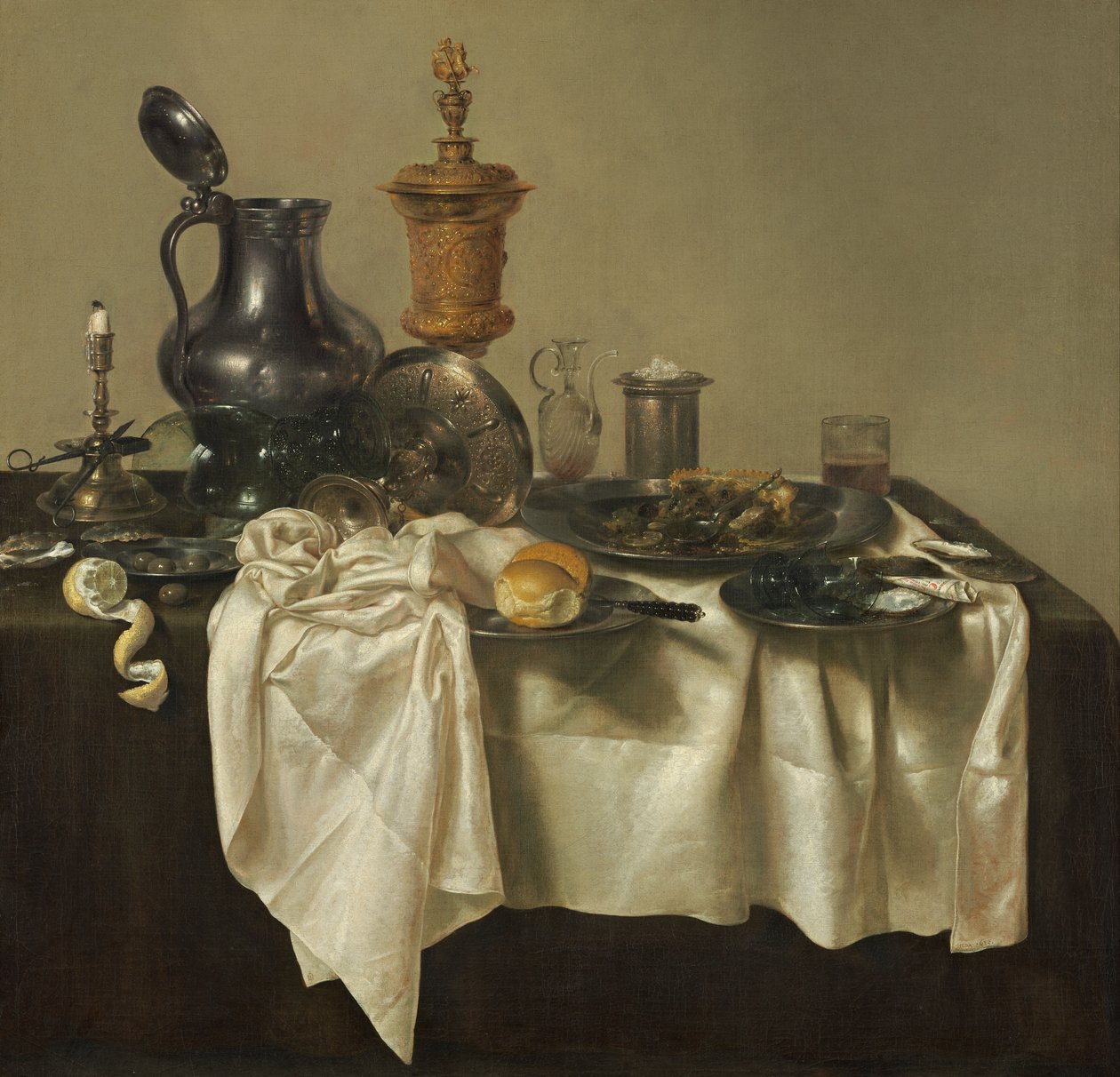Bankettstykke med kjøttdeig av Willem Claesz. Heda