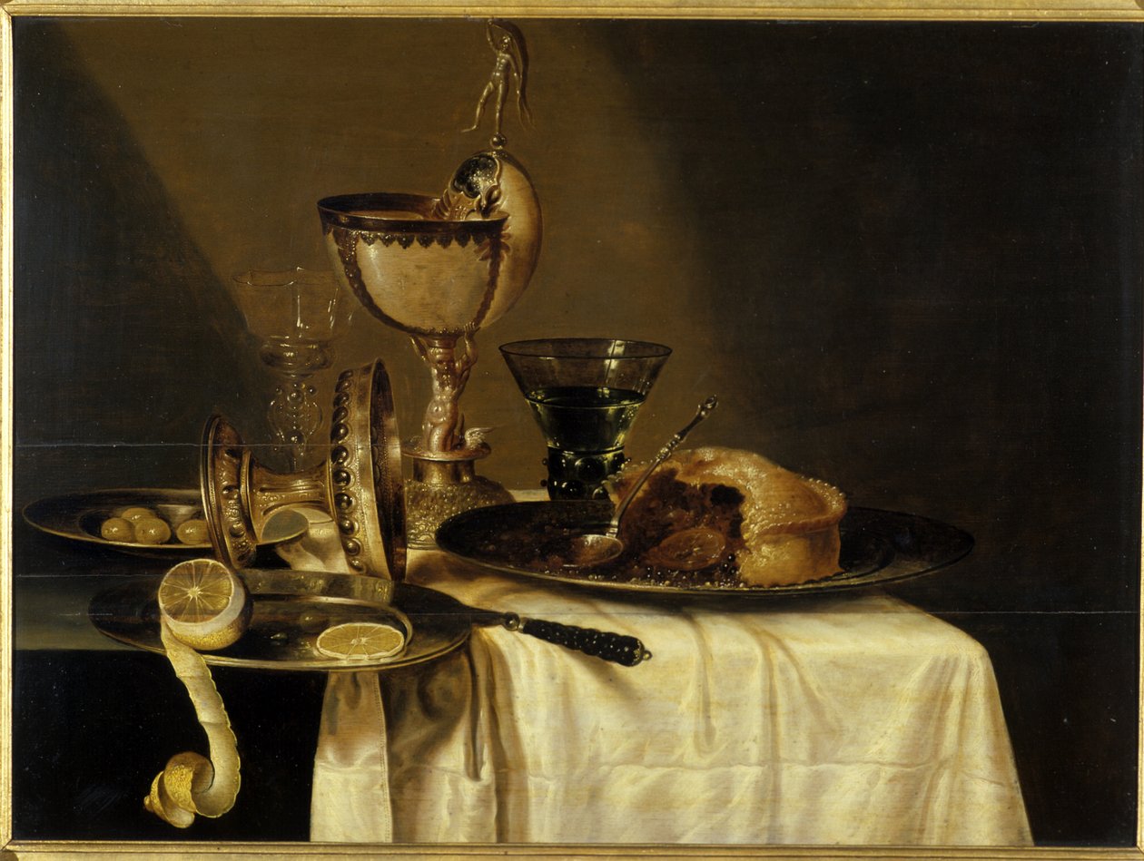 Stilleben med Nautilus-beger, 1642 av Willem Claesz. Heda