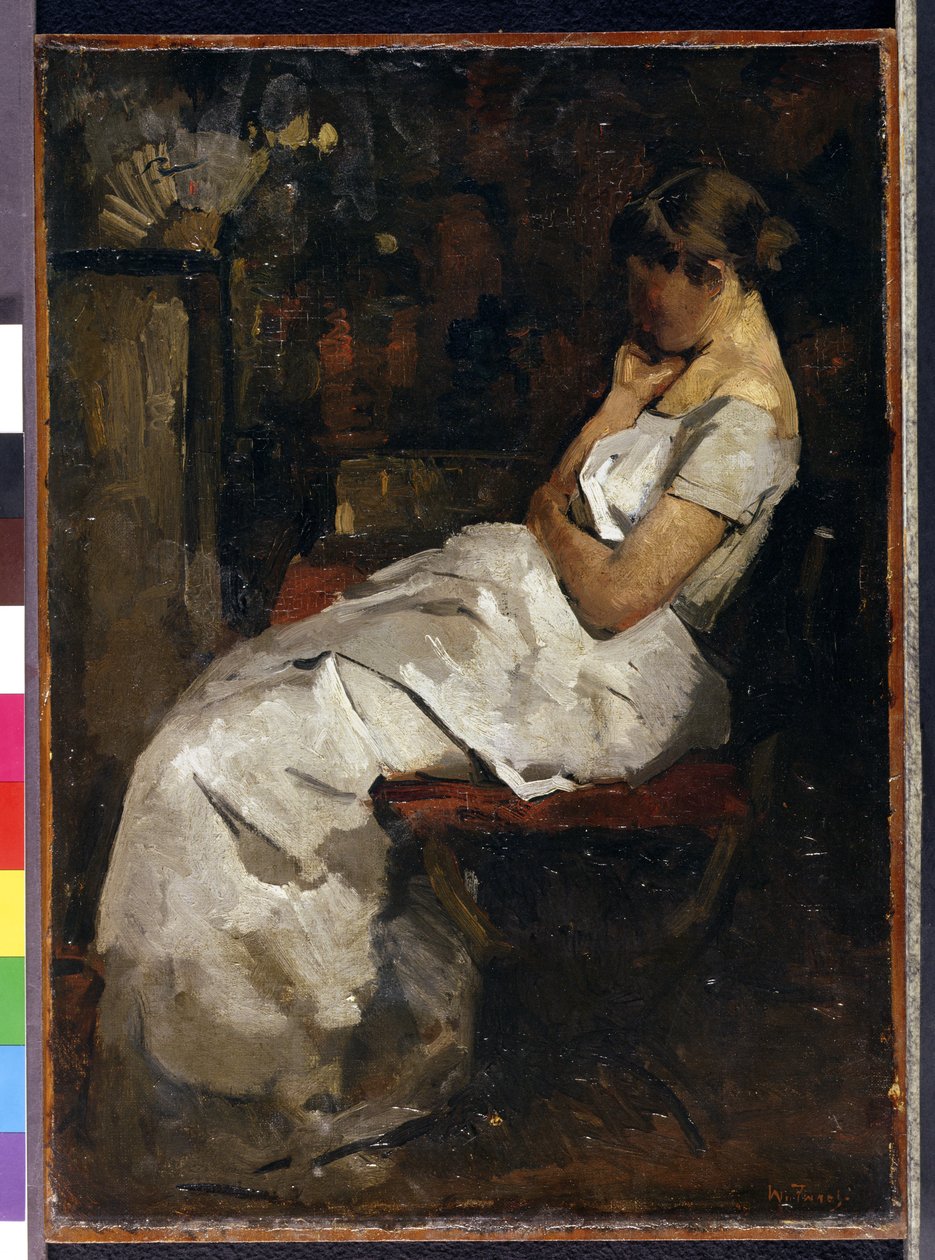 Girl in White, ca. 1889 (panel) av Willem de Zwart