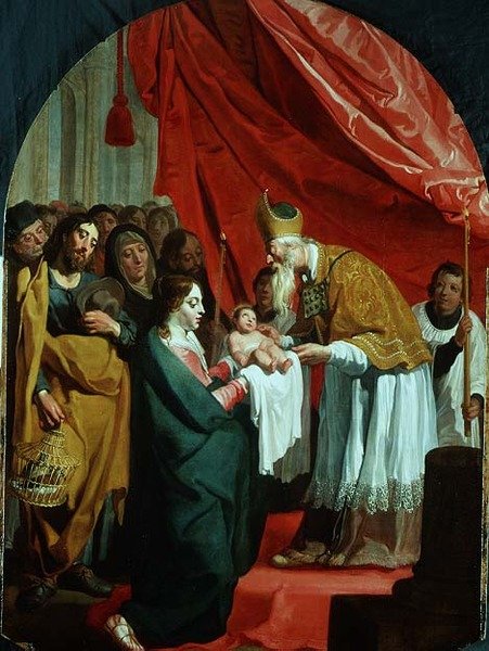 Presentasjonen i templet (panel) av Willem van the Elder Herp
