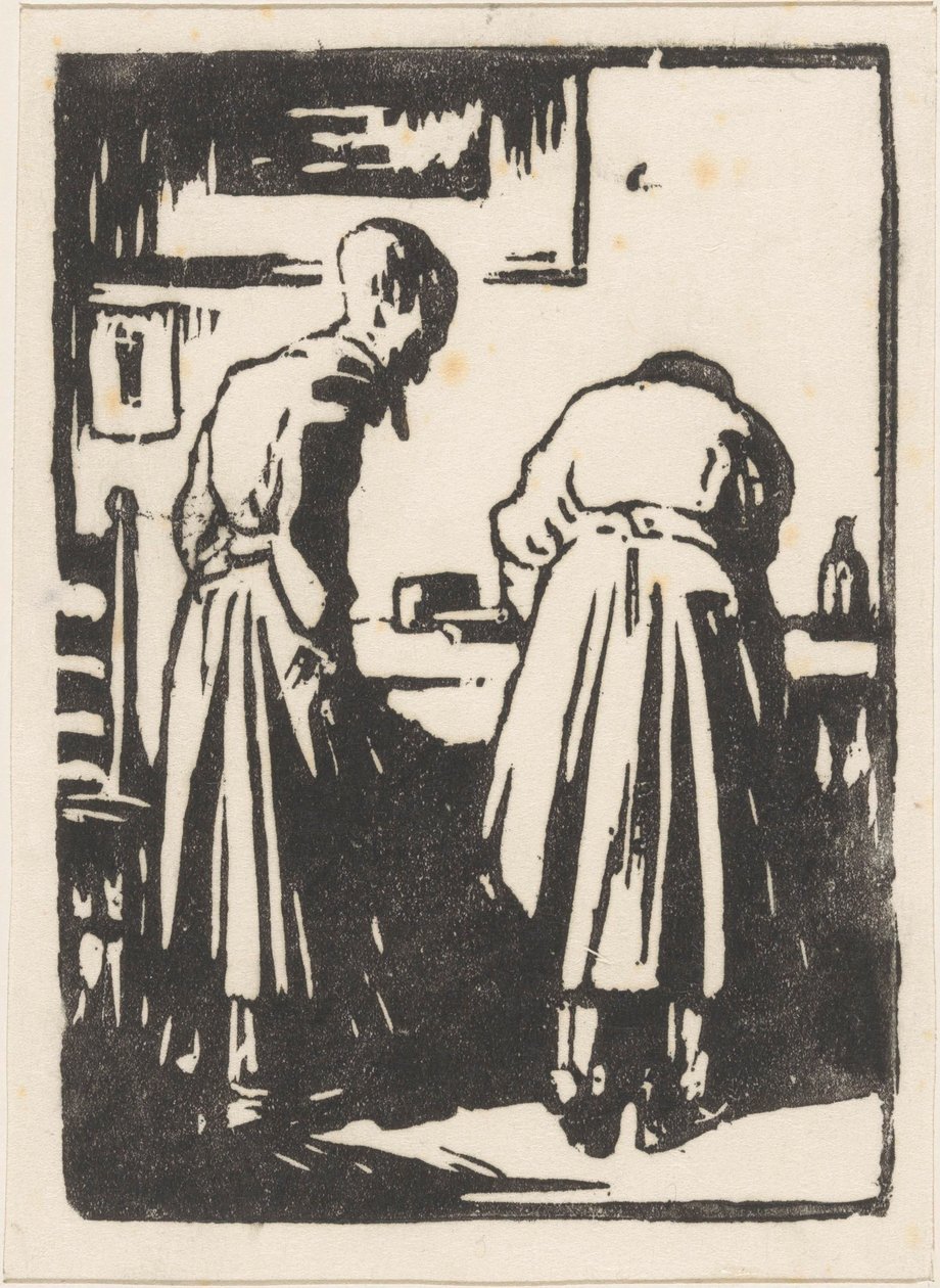 To kvinner i et studio av Willem Adrianus Grondhout