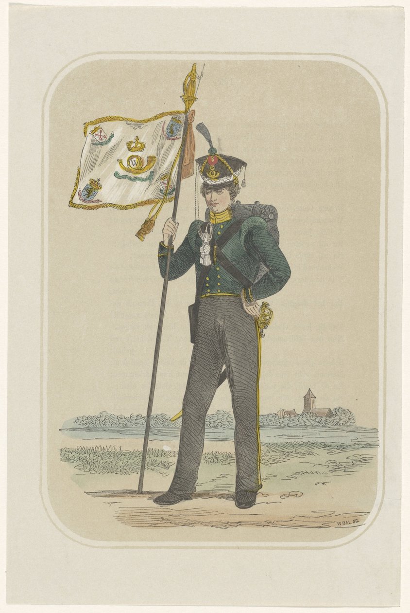 Frivillig jeger ved Leiden University, 1830 av Willem Bal