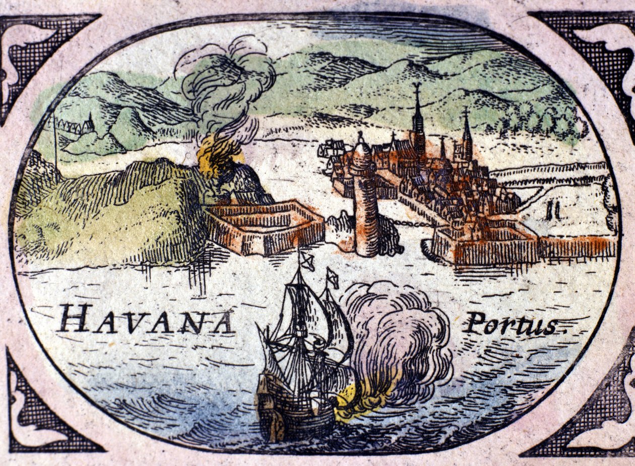 Havana, basert på William Blaeus Atlas av Willem Blaeu