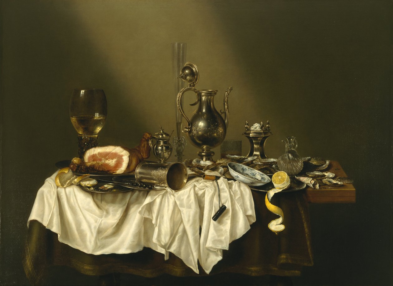 Bankettstykke med skinke av Willem Claesz. Heda