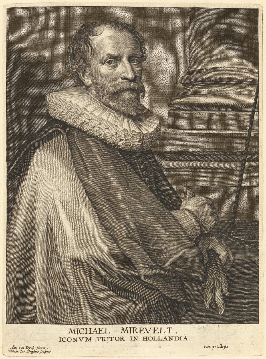 Michel Miereveld av Willem Jacobsz Delff after Sir Anthony van Dyck