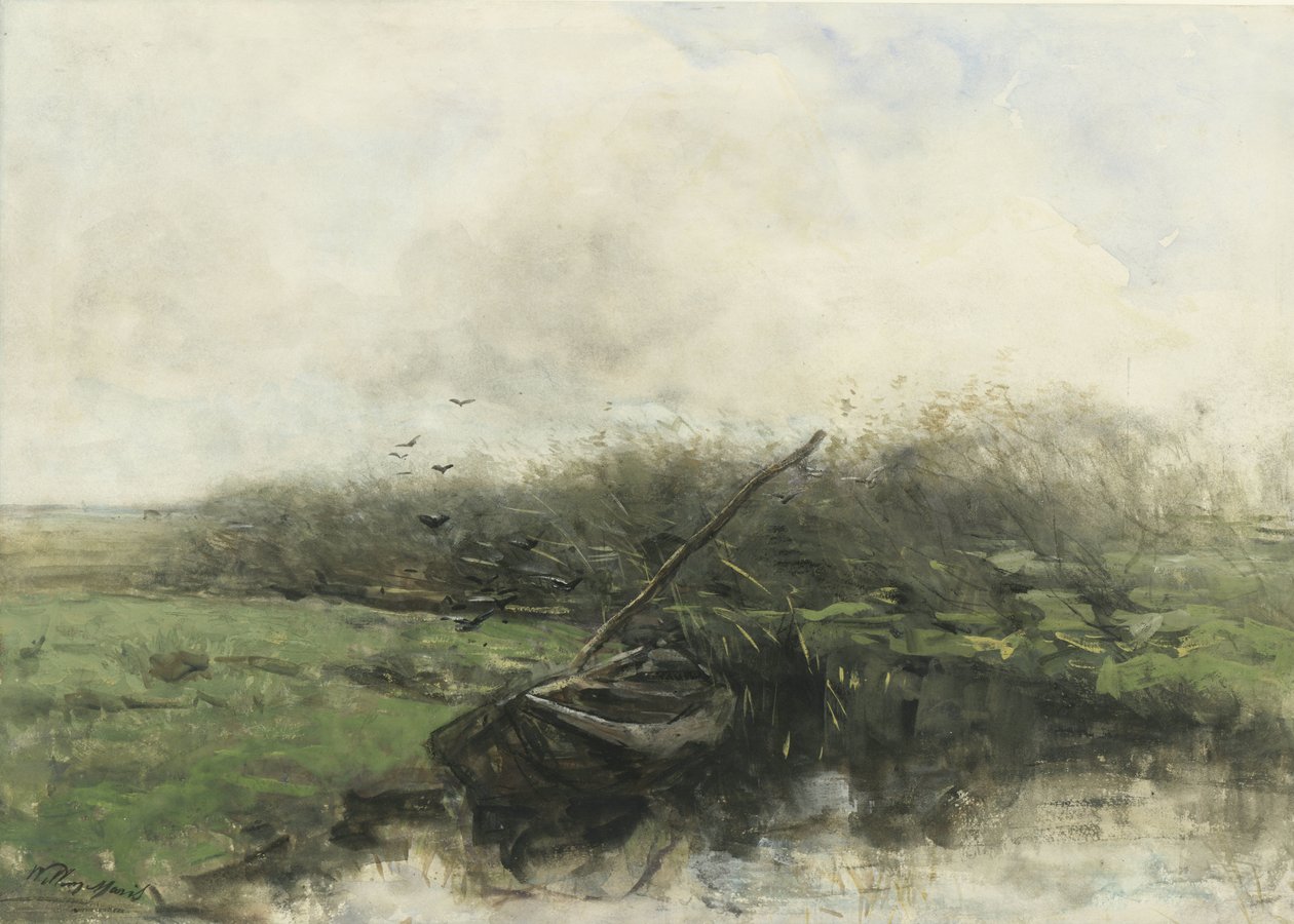 Robåt i en grøft av Willem Maris