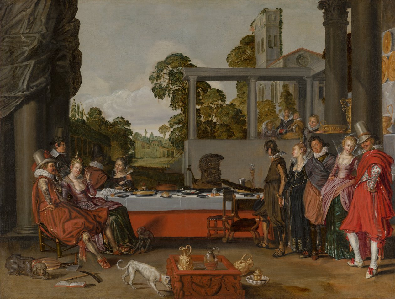 Merry Company on a Terrace, 1616-17 av Willem Pietersz Buytewech