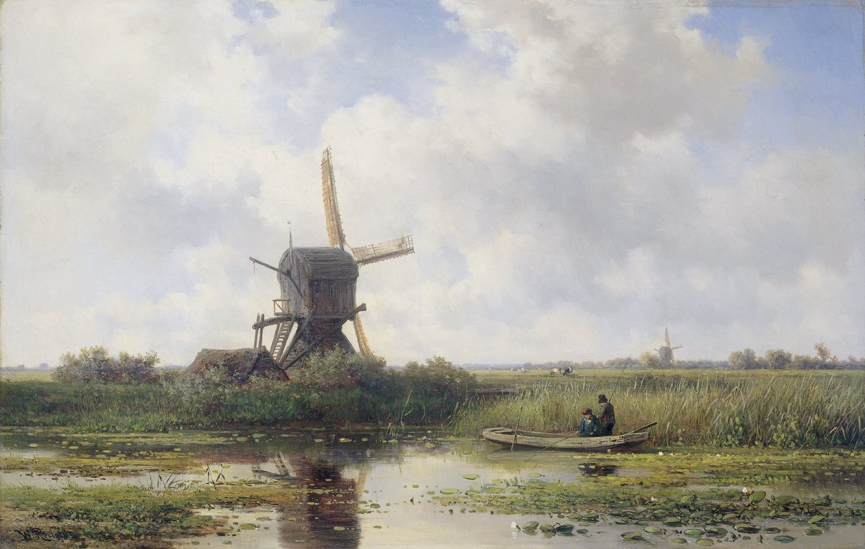 Gein-elven, nær Abcoude av Willem Roelofs (I)