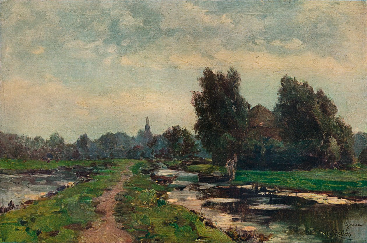 Nær Gouda, 1800-tallet av Willem Roelofs