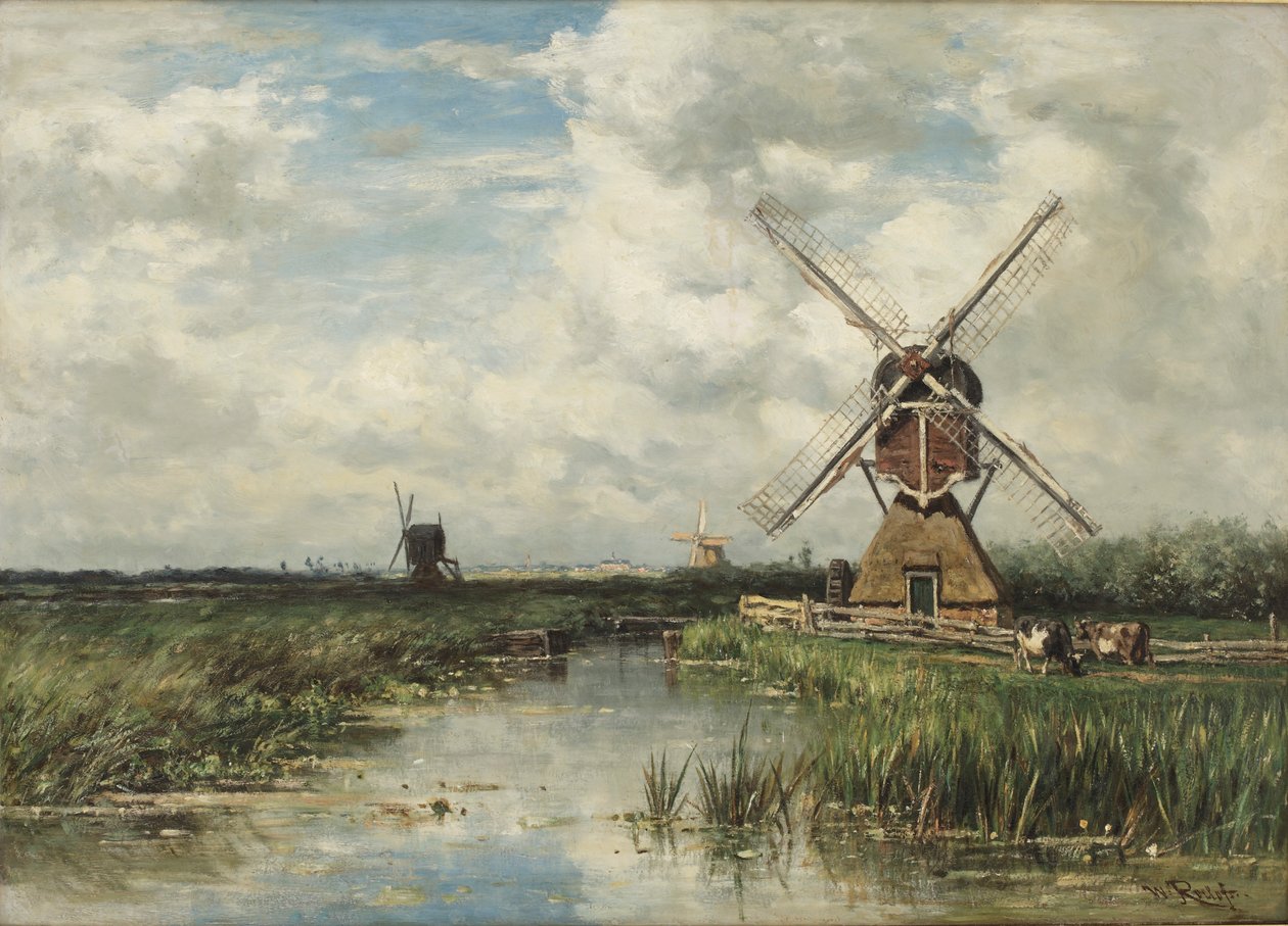 Utsikt nær Leiden av Willem Roelofs